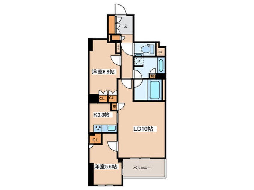間取図 神楽坂ﾄﾜｲｼｱﾋﾙｻｲﾄﾞﾚｼﾞﾃﾞﾝｽ(417)