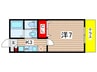 コンフォートⅡ 1Kの間取り