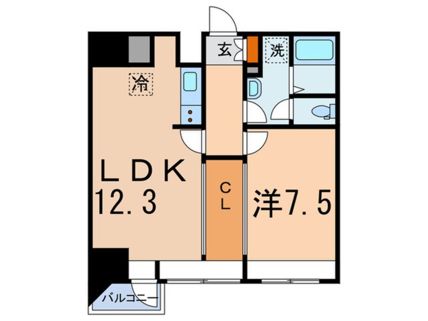 間取図 ﾋﾞｭｰﾃﾗｽ向丘