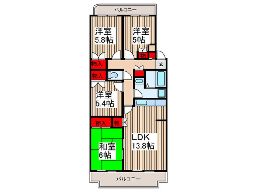 間取図 春花園五番館