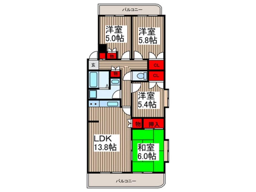 間取図 春花園五番館