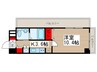 市川妙典レジデンス 1Kの間取り