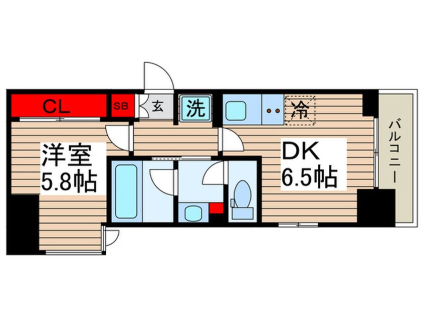 間取図 パークアクシス門前仲町イースト