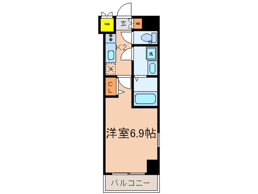 間取図 ガラ・シティ日本橋茅場町(905)