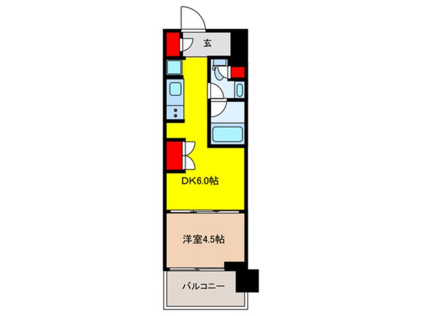 間取図 ウエリスアーバン水天宮前