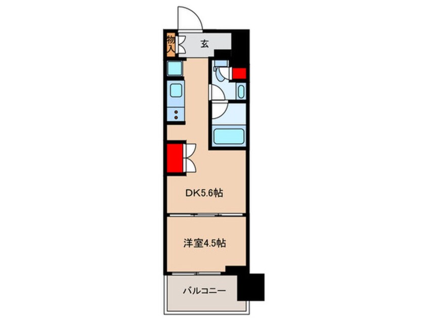 間取図 ウエリスアーバン水天宮前