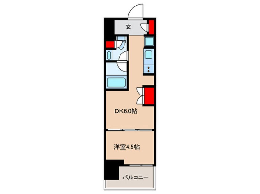 間取図 ウエリスアーバン水天宮前