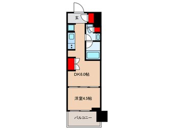 間取図 ウエリスアーバン水天宮前