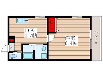 間取図 ＭＥＬＤＩＡ一之江