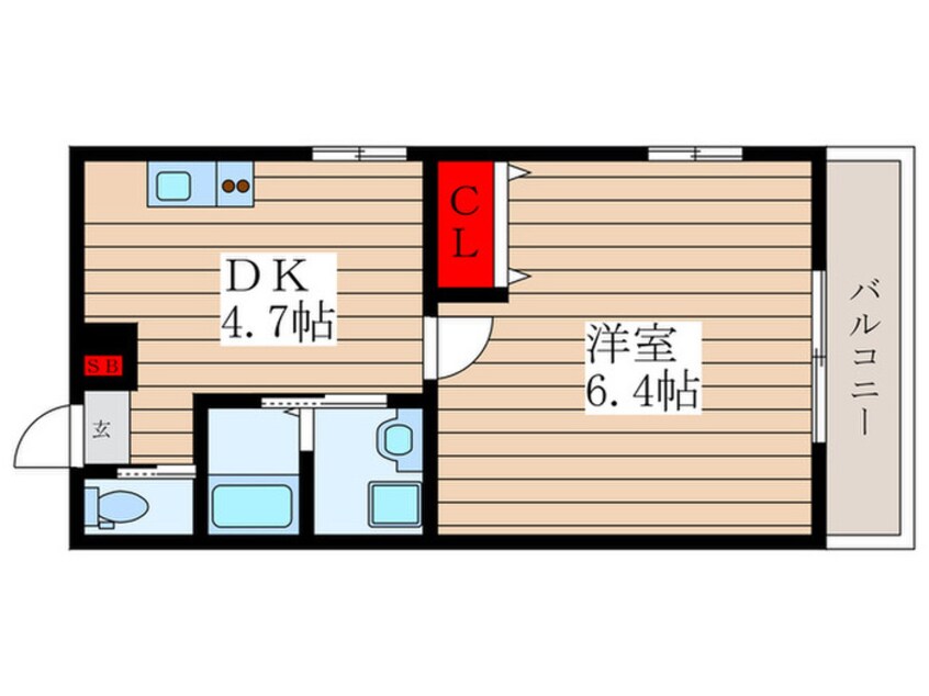 間取図 ＭＥＬＤＩＡ一之江