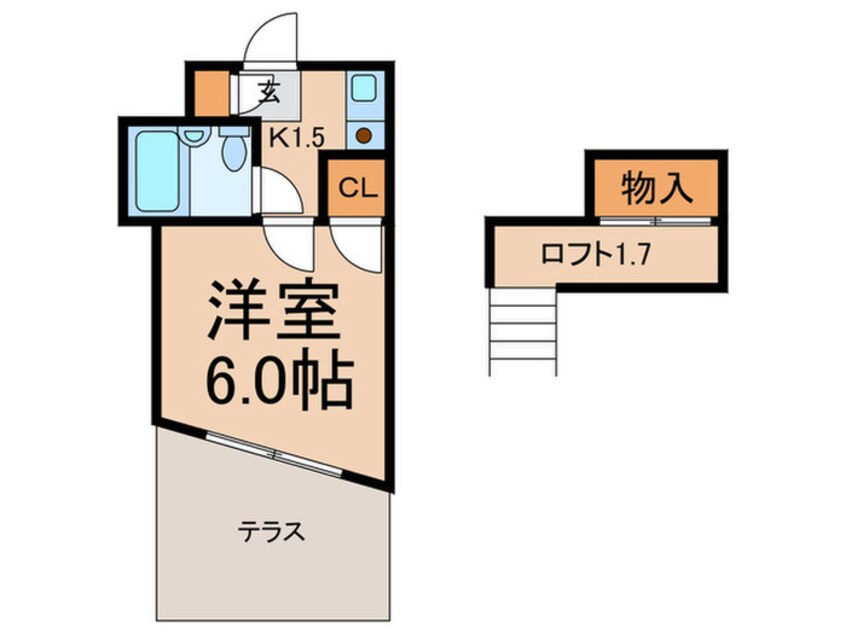 間取図 ヴィラ・リベ－ヌ