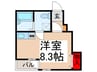 ブライトステ－ジ南田中 1Rの間取り