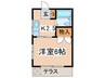 グリーンハイム調布 1Kの間取り