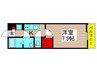ブランシュバル五反野 1Kの間取り