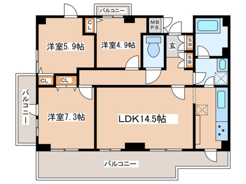 間取図 アーバンフラッツつつじヶ丘