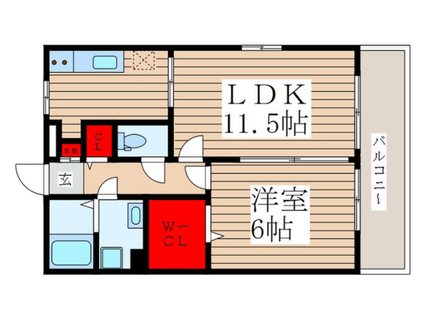 間取図 グランフィ－ルド松江Ⅱ