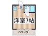 ヴィオラセキ 1Rの間取り