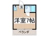 ヴィオラセキ 1Rの間取り
