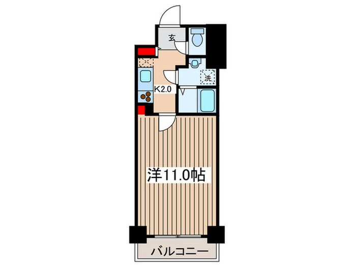 間取り図 ｾｻﾞ-ﾙｽｶｲﾀﾜ-銀座東（６０２）