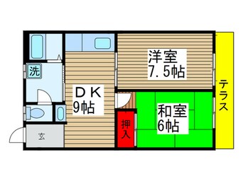 間取図 ベルビュ－佐倉宮前