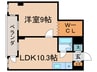 エリーゼ金町 1LDKの間取り