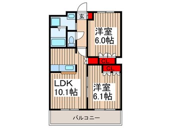 間取図 Hillside　Ｅａｓｔ