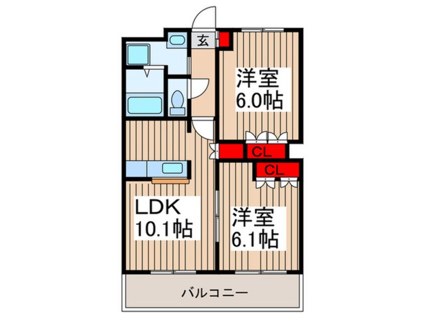 間取図 Hillside　Ｅａｓｔ