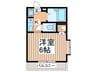 αNEXT南流山第６ 1Kの間取り