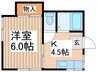 第二関東レジデンス 1Kの間取り