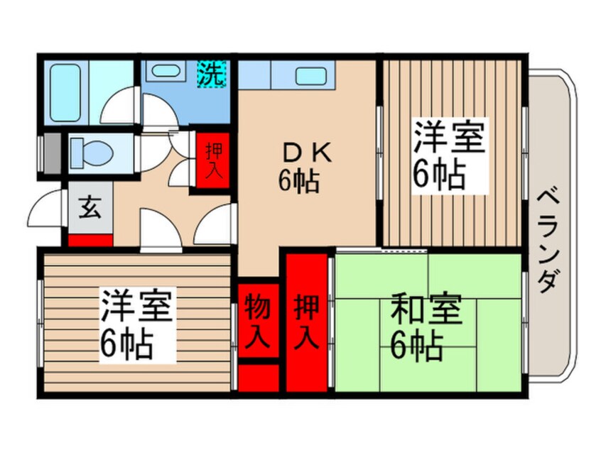 間取図 国立イ－ストハイツ