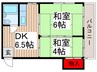 渋谷マンション 2DKの間取り