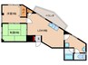 本町マンション 2LDKの間取り
