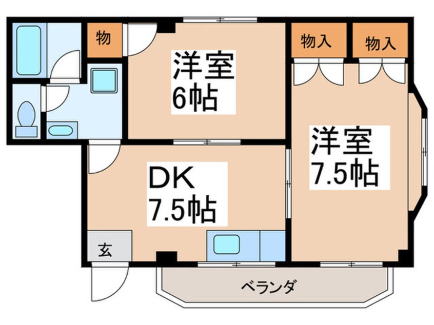 間取図 モナミソレイユ四つ木