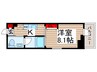 リテラス三ノ輪 1Kの間取り