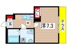 リーブルファイン祐光 1Kの間取り