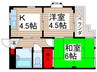 ラポ－ル橋本 2Kの間取り