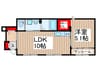 Emiasu 1LDKの間取り