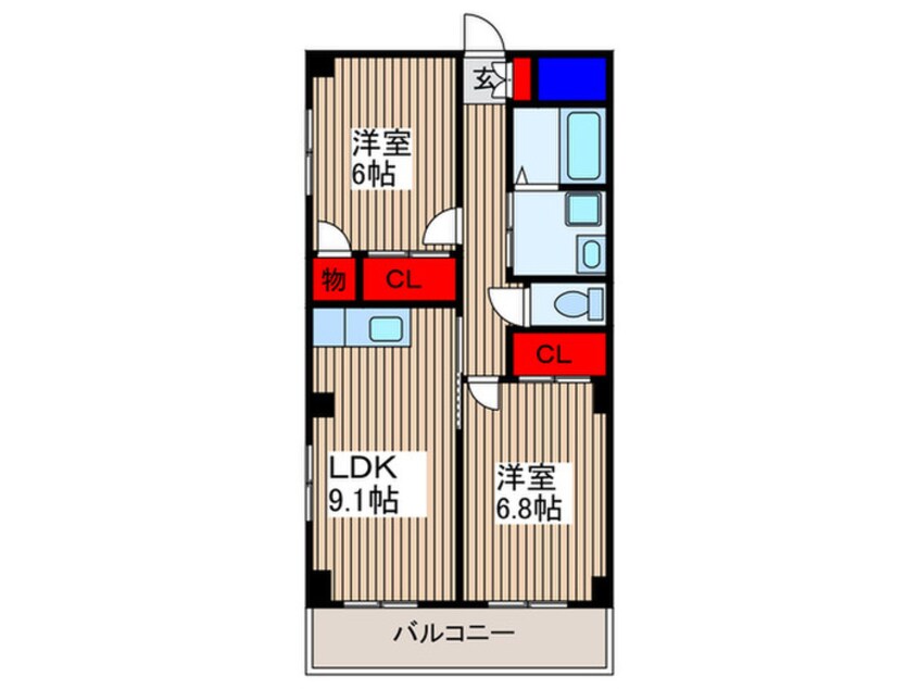 間取図 ロ－レル川口元郷