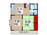 エランド－ルⅡ 2DKの間取り