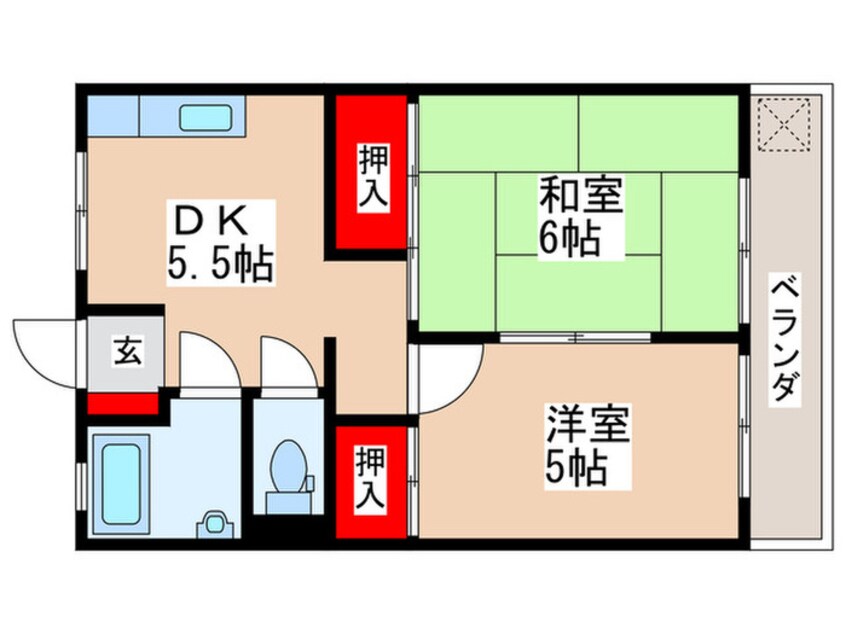 間取図 コーポクリハラ