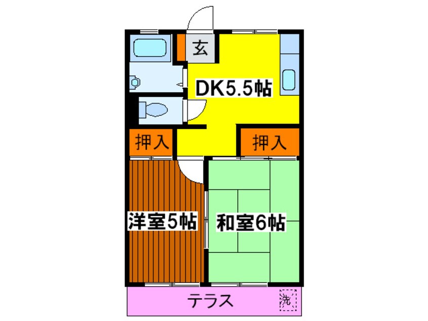 間取図 コーポクリハラ