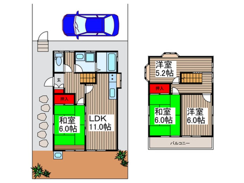 間取図 浦和美園貸家