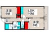 ユニバ－サルマンション２ 2LDKの間取り