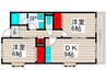 ユニバ－サルマンション２ 2DKの間取り