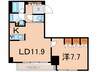 モンテヴィオラ茗荷谷 1LDKの間取り
