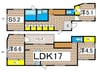 横浜元町ガーデン２６　離宮 3LDK+Sの間取り