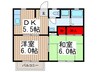 ＪＪハイツ 2DKの間取り