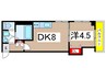 サンライズ小岩 1DKの間取り