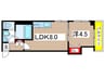 サンライズ小岩 1LDKの間取り
