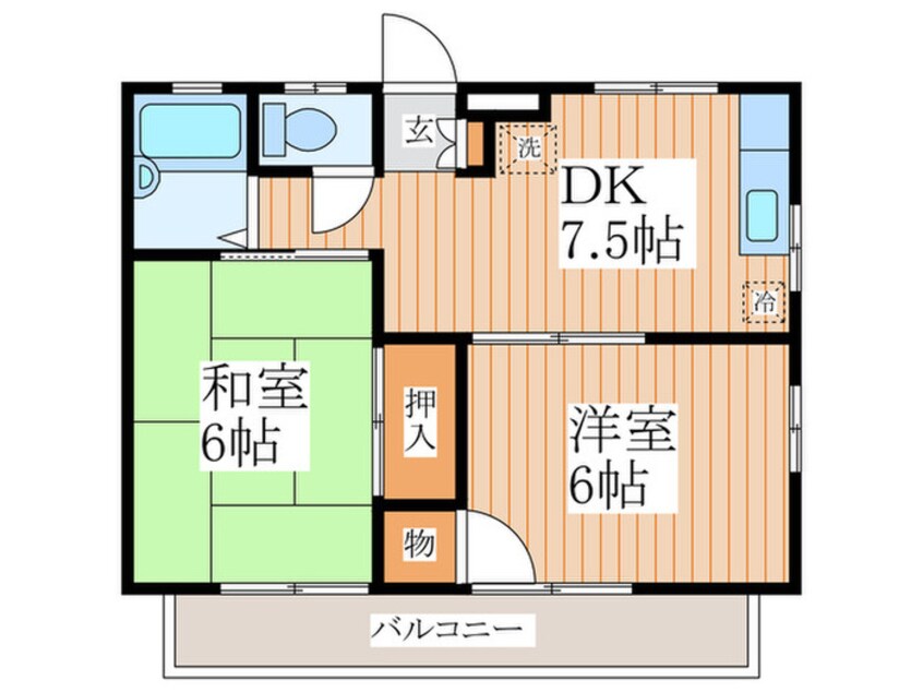 間取図 ハイビアンカ小林Ⅲ